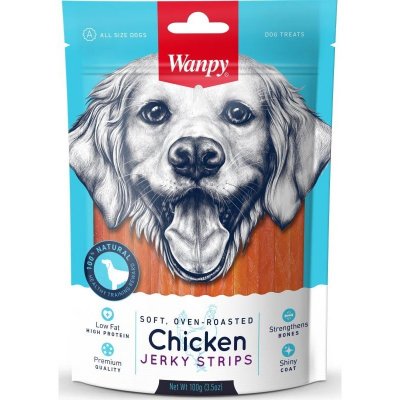 Wanpy měkké kuřecí jerky stripsy 100 g – Hledejceny.cz