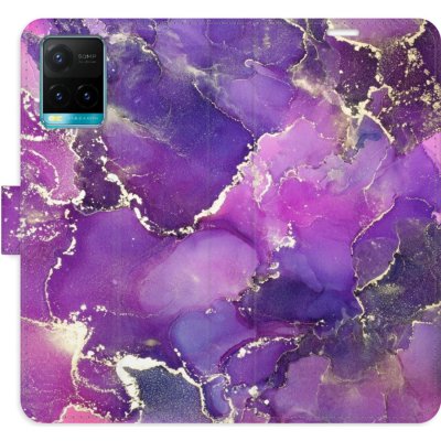 Pouzdro iSaprio - Purple Marble - Vivo Y21 / Y21s / Y33s