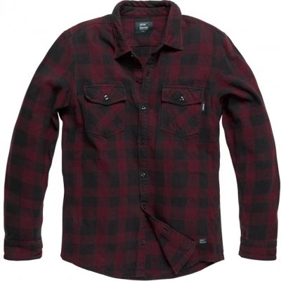 Vintage Industries Globe Heavyweight košile burgundy – Zbozi.Blesk.cz