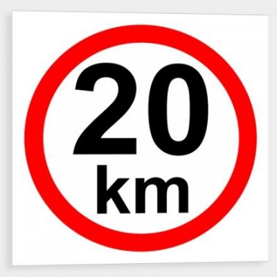 Omezení rychlosti 20 km/h Samolepka 210 x 210 mm tl. 0.1 mm - Kód: 02204 – Zbozi.Blesk.cz