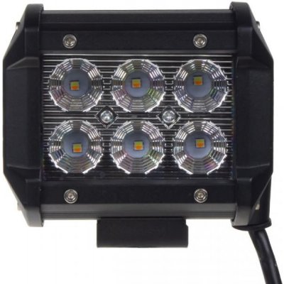 LED světlo obdélníkové bílé/oranžový predátor 6x3W, 99x80x65mm – Hledejceny.cz