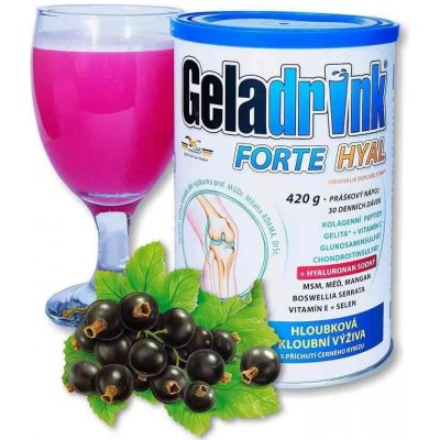 Orling Geladrink Forte HYAL nápoj 420 g Příchuť: Černý rybíz
