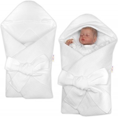 Baby Nellys Mušelínová zavinovačka s výztuží na zavazování bílá – Zboží Mobilmania