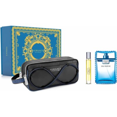 Versace Man Eau Fraiche EDT 100 ml + EDT 10 ml + kosmetická taška dárková sada – Hledejceny.cz