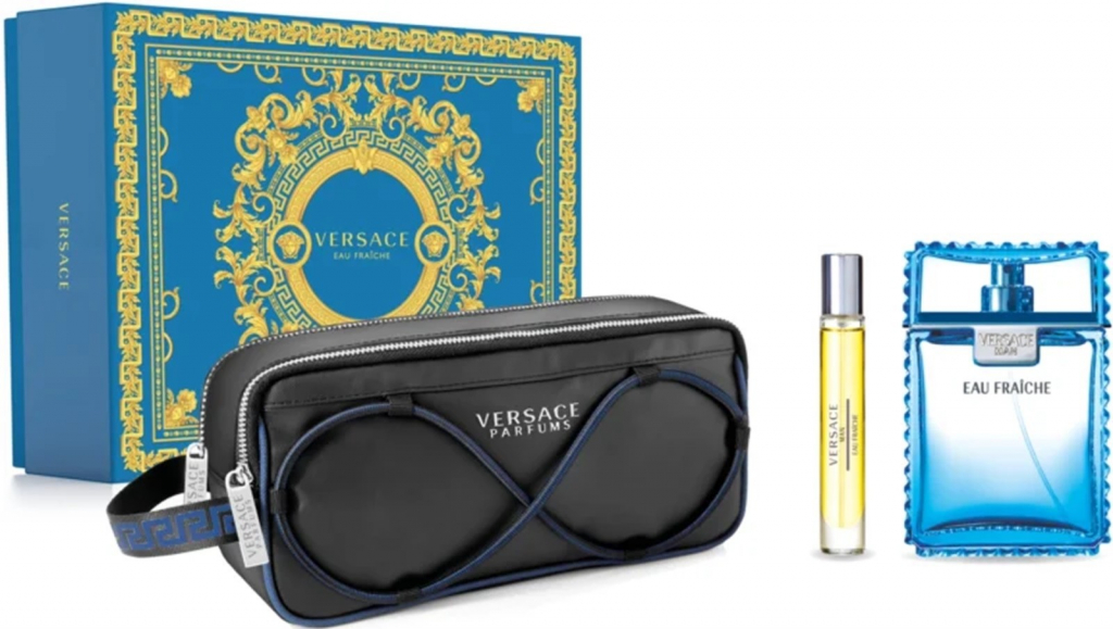 Versace Man Eau Fraiche EDT 100 ml + EDT 10 ml + kosmetická taška dárková sada