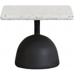 Kave Home Saura 44 x 44 cm s černou podnoží terrazzo zahradní stolek Bílý – Hledejceny.cz
