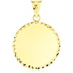 Gemmax Jewelry Zlatý kulatý přívěsek Medailonek vhodný k porytí GUPYN4148 – Zboží Mobilmania