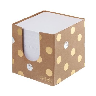 Blok kostka nelepená Herlitz Pure Glam 90x90x90mm kartonová krabička – Zboží Živě