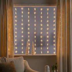 Konstsmide Christmas LED světelný závěs Sterne 120 zdrojů jantar 3703-803