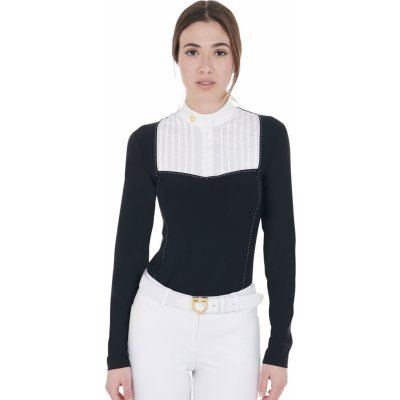EQUESTRO Triko závodní Rhinestone dámské černé – Zboží Dáma