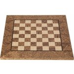 Manopoulos Ručně vyráběná šachovnice z kořenového dřeva ořechu a dubu s intarzií 50x50cm – Zboží Živě