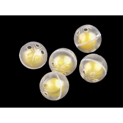Chrastítko kulička Ø2,4 cm - (Ø26 mm) transparent (5 ks) – Zbozi.Blesk.cz