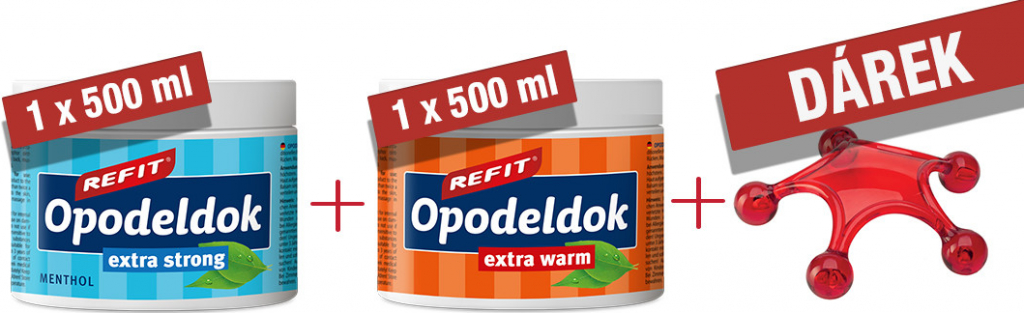 Refit Opodeldok Extra silný 200 ml + hřejivý 200 ml dárková sada