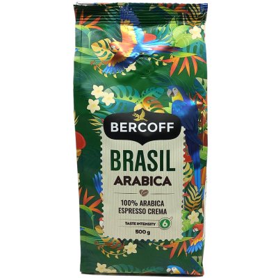 Bercoff káva brasil arabica zrnková 0,5 kg – Hledejceny.cz