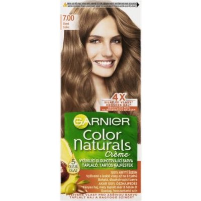 Garnier Color Naturals Créme permanentní zářivá barva na vlasy 7,00 Natural Blond 40 ml – Zboží Mobilmania
