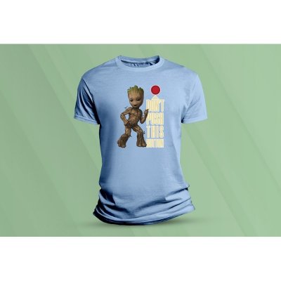 Sandratex dětské bavlněné tričko I am Groot 2. nebesky modrá – Zboží Mobilmania