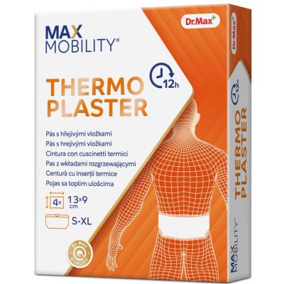 Dr.Max Thermoplaster Pás s hřejivými vložkami 4 vložky 13 x 9,5 cm – Zboží Mobilmania