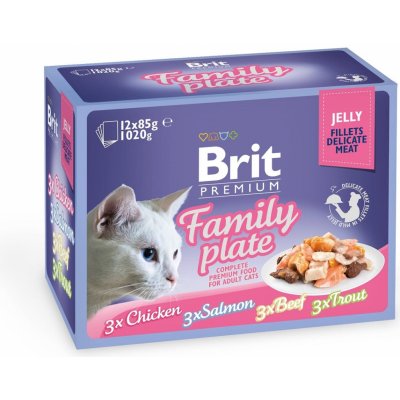 Brit Premium Cat Family plate jelly 12 x 85 g – Zboží Mobilmania