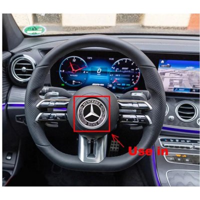 Znak Mercedes do volantu 52mm logo pro Benz - černá