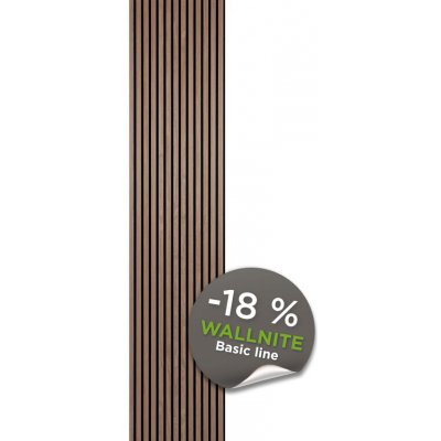 Akustický panel Wallnite Basic line černý filc Dub 2400×520×18 – Zboží Dáma