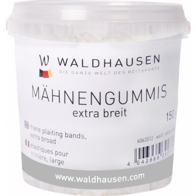 Gumičky do hřívy Waldhausen, 150 g, bílé