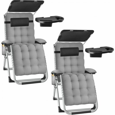 tectake 406254 světle šedá 2 ks – Hledejceny.cz