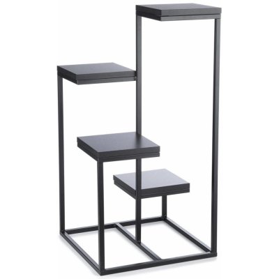 HowHomely Stojan na květiny Kaskada 79 x 40 cm černá – Sleviste.cz