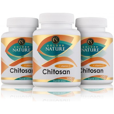 Golden Nature Chitosan + Vitamin C 300 kapslí 2+1
