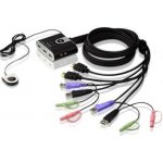 Aten CS-692 DataSwitch 2:1 (kláv.,HDMI,myš,audio) USB, s kabely, DO – Sleviste.cz