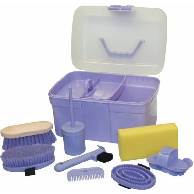 Covalliero Box na čistící potřeby vybavený pro děti 8 dílný fialový