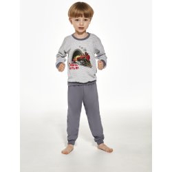 Cornette Kids Boy Train Chlapecké pyžamo šedá
