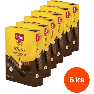 Schär Bezlepkové Melto oplatky v mléčné čokoládě 6 x 90 g – Zboží Dáma