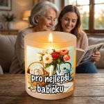 Ahome CZ Originální skleněný svícen Pro nejlepší babičku – Zboží Mobilmania