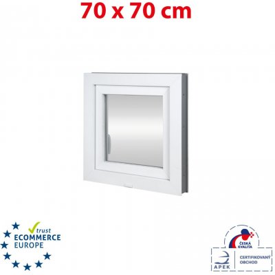 Okna Hned Plastové okno 70x70 cm bílé otevíravé i sklopné levé – HobbyKompas.cz