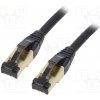 síťový kabel Gembird PP8-LSZHCU-BK-7.5M Patch, S/FTP, Cat 8, lanko, Cu, LSZH, 7,5m, černý