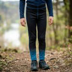 Kugo Chlapecké funkční sportovní legíny PC2525 černo-modré – Zboží Mobilmania