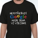 Tričko Nepotřebuji Google Oranžová – Zboží Dáma