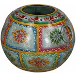 Sanu Babu Kovová váza, ručně malovaná, průměr 40cm, výška 40cm – Zboží Mobilmania