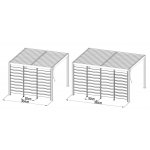 G21 Fixní lamelová stěna 92 x 205,5 cm pro pergolu Austin – Zboží Mobilmania