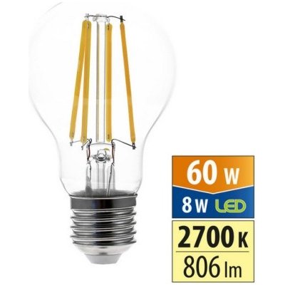 žárovka LED E27, 8W, 2700K, CRI 80, 806lm, 320° /ML-321.102.87.0/ 60W – Zbozi.Blesk.cz