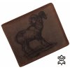 Peněženka Mercucio pánská kožená peněženka muflon hnědá