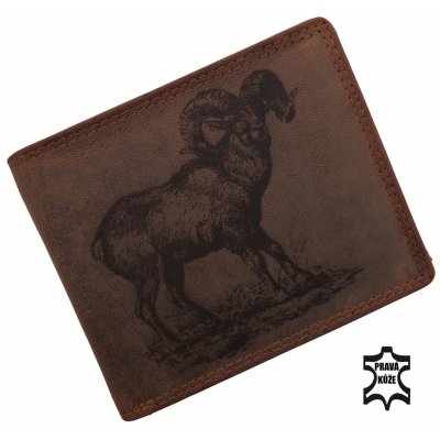 Mercucio pánská kožená peněženka muflon hnědá