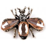 Stoklasa brož s broušenými kamínky včela 1 pudrová – Hledejceny.cz