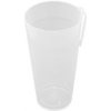 Jednorázové nádobí EcoObaly Plastový kelímek PP vratný 500 ml transparentní kr4