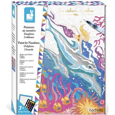 Janod Atelier Sada Maxi Malování s čísly Delfíni – Hledejceny.cz