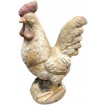 Clayre & Eef Béžová antik dekorativní figurka venkovský kohout 35*22*49 cm – Hledejceny.cz