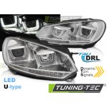 PŘEDNÍ SVĚTLA VW GOLF 6, 2008-2012, U-TYPE S LED DYNAMICKÝM BLINKREM