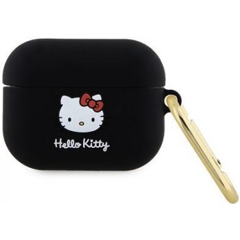 Hello Kitty Liquid Silicone 3D Kitty Head Logo Pouzdro pro AirPods Pro HKAP3DKHSK