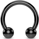 Šperky4U piercing podkova černá PV1001K-120833 – Zboží Dáma