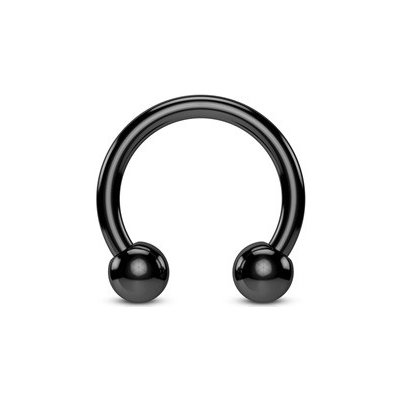 Šperky4U piercing podkova černá PV1001K-120833 – Zboží Dáma